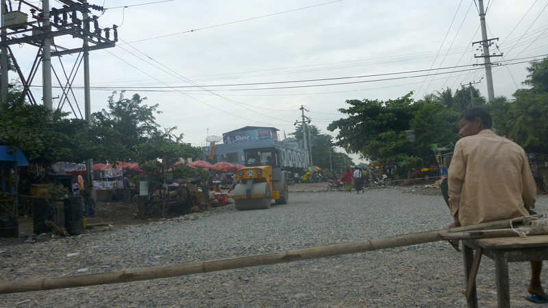 Eine Baustelle in Mandalay